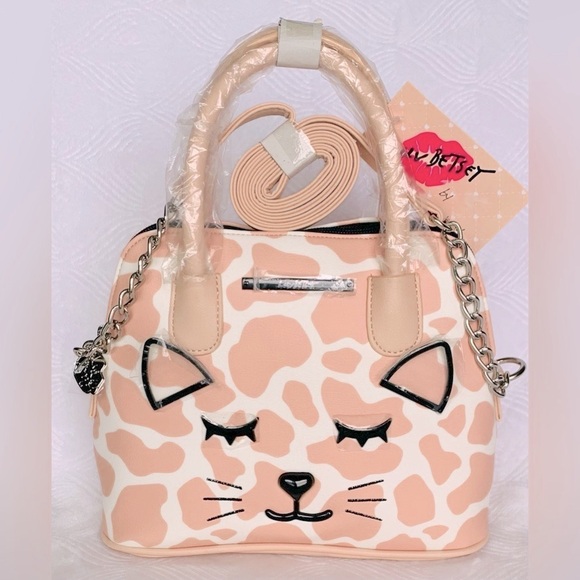 Betsey Johnson Luv Betsey LINI Cat Satchel and Crossbody Bag - Picture 1 of 8